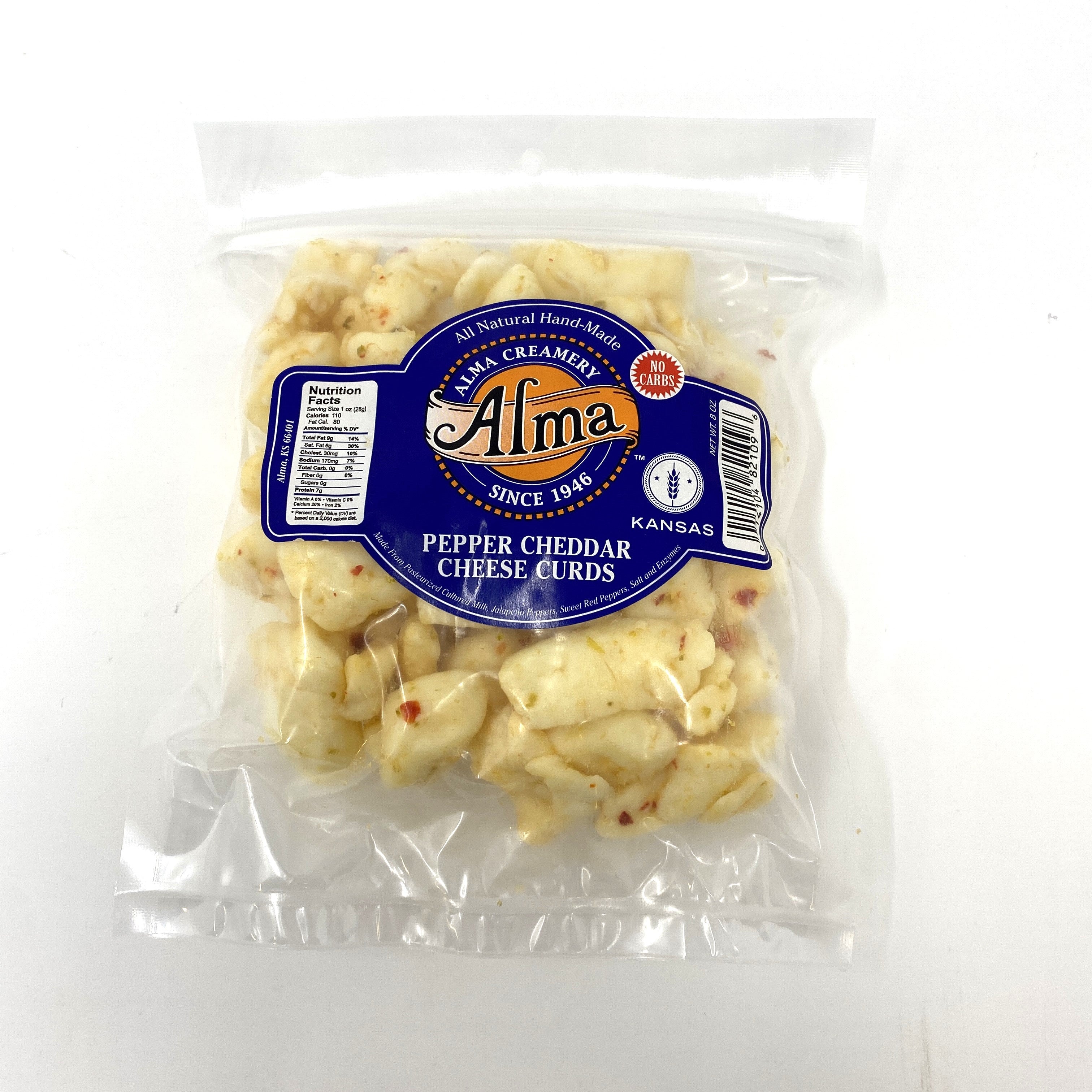 Pepper Cheese Curds - 8 oz. - Alma Creamery
