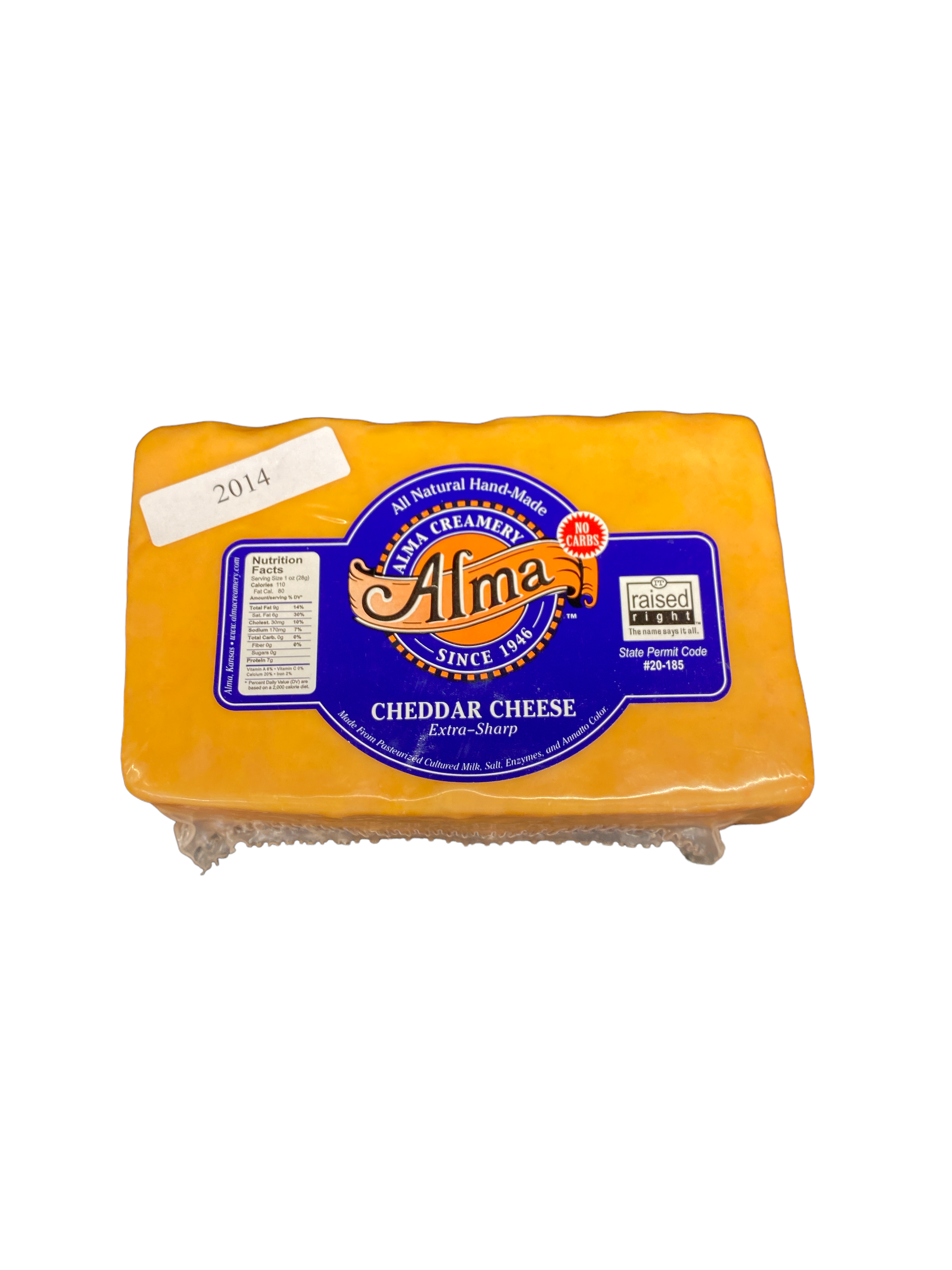 2014 Sharp Cheddar Cheese - 1 lb - Alma Creamery